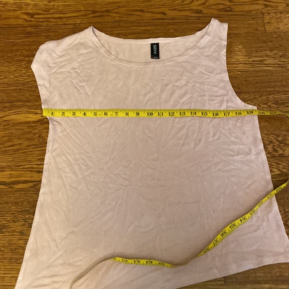 SAVVI MD Light Rose Pink (Light Mauve) Asymmetrical DARCY Top - Picture 10 of 14